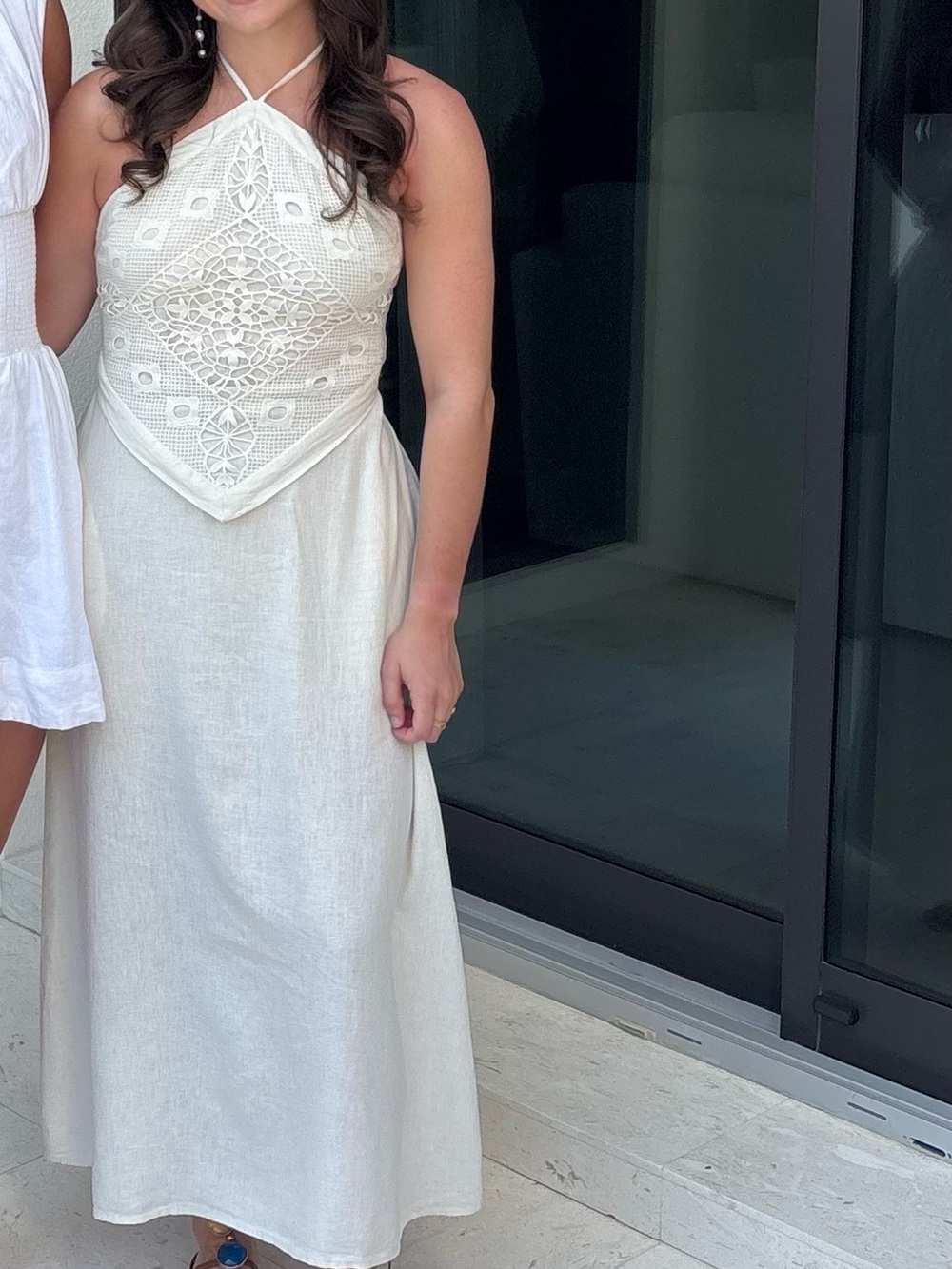 Target Women’s White Halter Crochet Dress